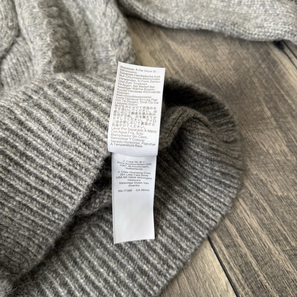 J.Crew Cardigan Coquette Sweater Gray Wool Alpaca Blend Cottage Preppy Womens M - Picture 8 of 16